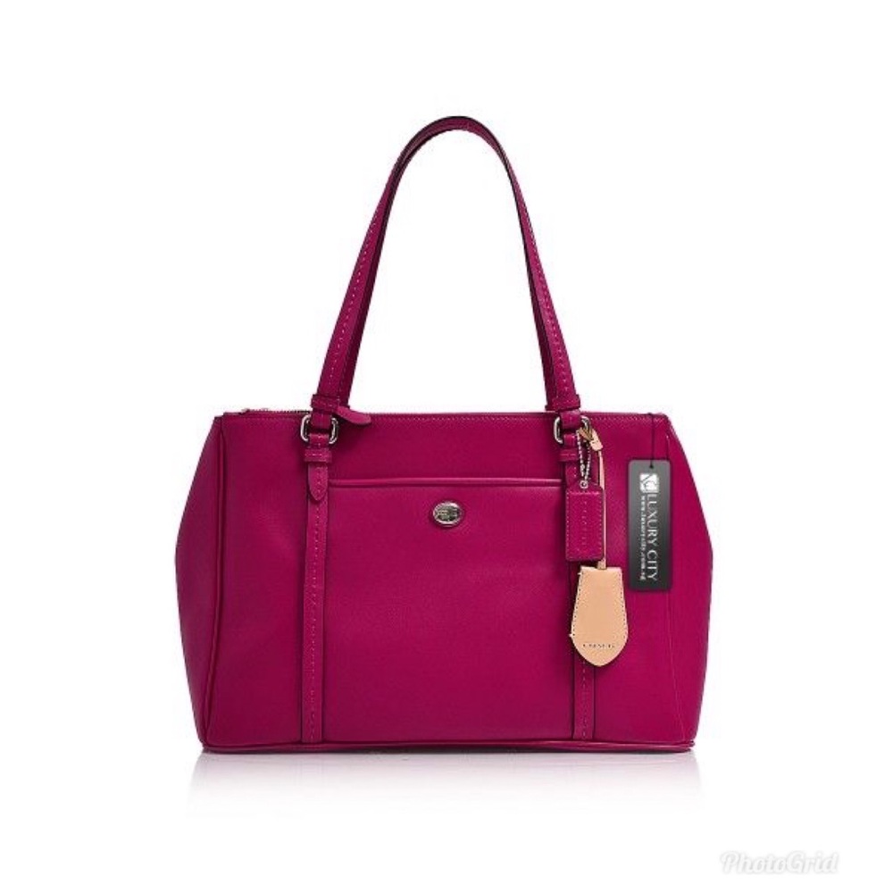 Coach Peyton Jordan suffiano purse in pomegranate